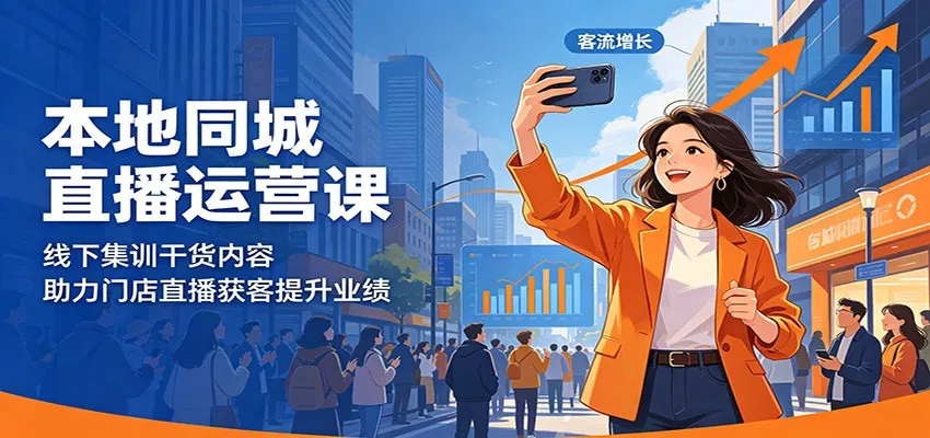 本地同城直播运营课：线下集训干货内容，助力门店直播获客提升业绩 - 轻创社