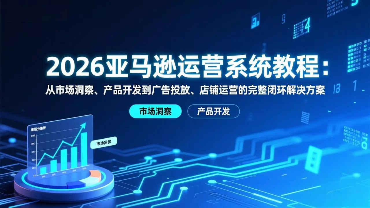 2026亚马逊运营系统教程：从市场洞察、产品开发到广告投放、店铺运营的完整闭环解决方案 - 轻创社