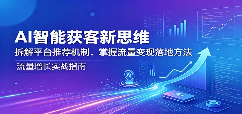 AI智能获客新思维:拆解平台推荐机制,掌握流量变现落地方法 - 轻创社