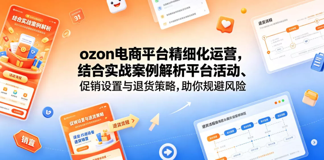 ozon电商平台精细化运营，结合实战案例解析平台活动、促销设置与退货策略，助你规避风险、提升销量 - 轻创社
