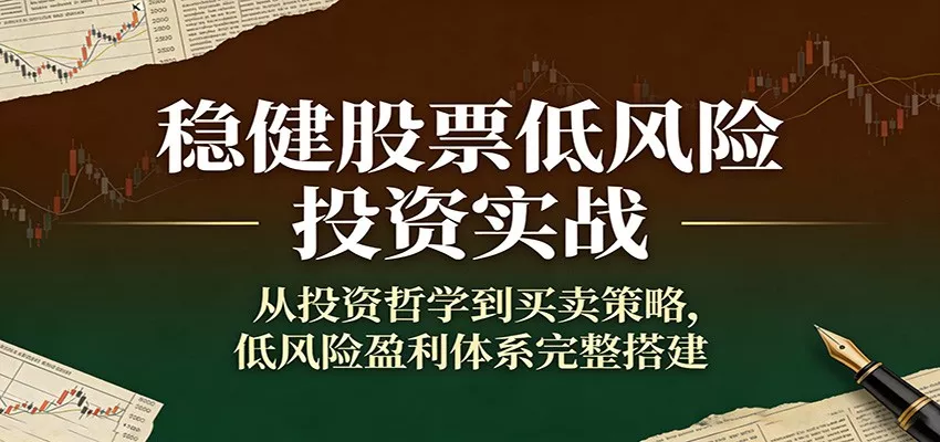 稳健股票低风险投资实战：从投资哲学到买卖策略，低风险盈利体系完整搭建 - 轻创社