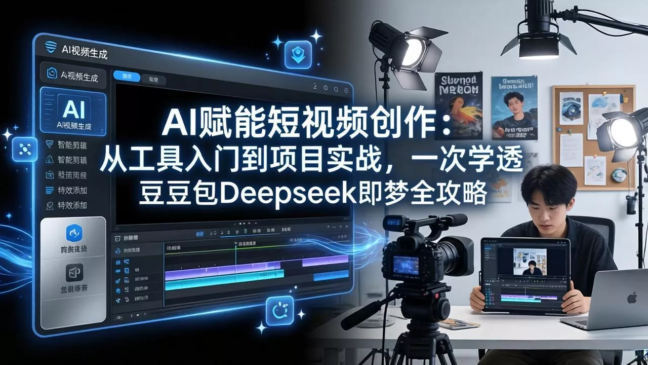 AI赋能短视频创作：从工具入门到项目实战，一次学透豆包Deepseek即梦全攻略 - 轻创社