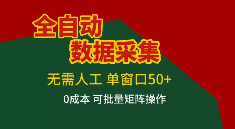 全自动数据采集，无需人工，单窗口50+，0成本可批量矩阵操作【揭秘】 - 轻创社
