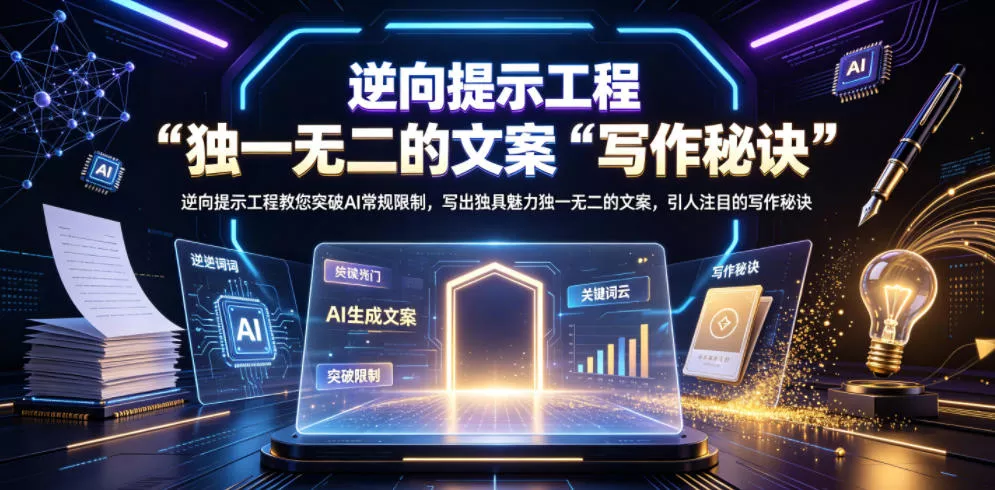 逆向提示工程教您突破AI常规限制，写出独具魅力独一无二的文案，引人注目的写作秘诀【原创双语字幕】 - 轻创社