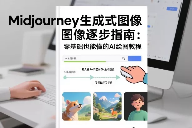 Midjourney生成式图像逐步指南：零基础也能懂的AI绘图教程 - 轻创社