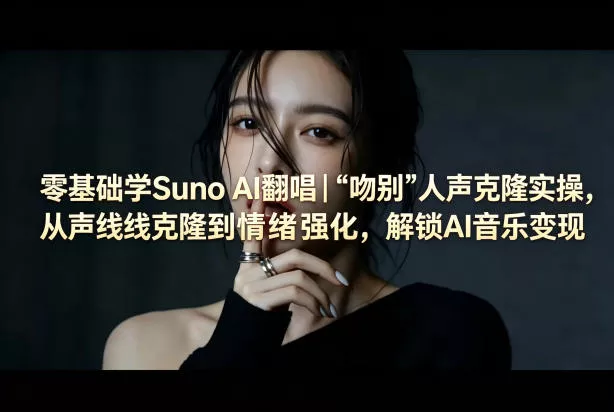 零基础学Suno AI翻唱｜《吻别》人声克隆实操，从声线克隆到情绪强化，解锁AI音乐变现 - 轻创社