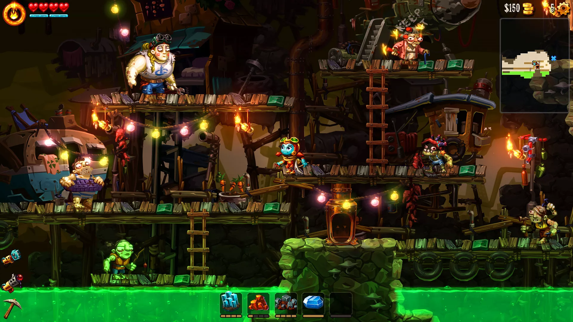 《蒸汽世界 挖掘2 SteamWorld Dig2》Switch中文版NSP下载 – 含4.1.1补丁 - 轻创社