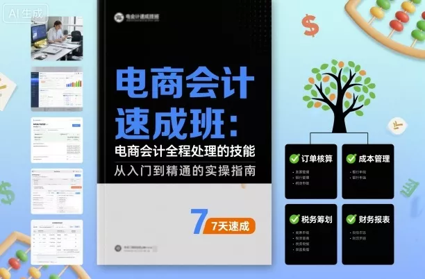 电商会计速成班，电商会计全程处理的技能 - 轻创社