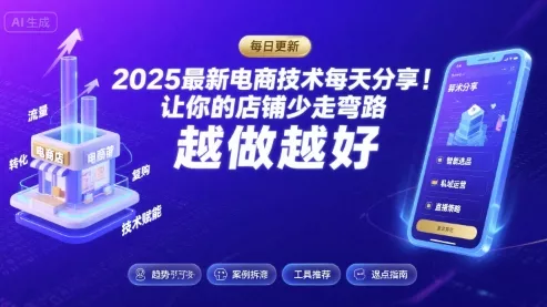 2025最新电商技术每天分享，让你的店铺少走弯路，越做越好(更新9月) - 轻创社