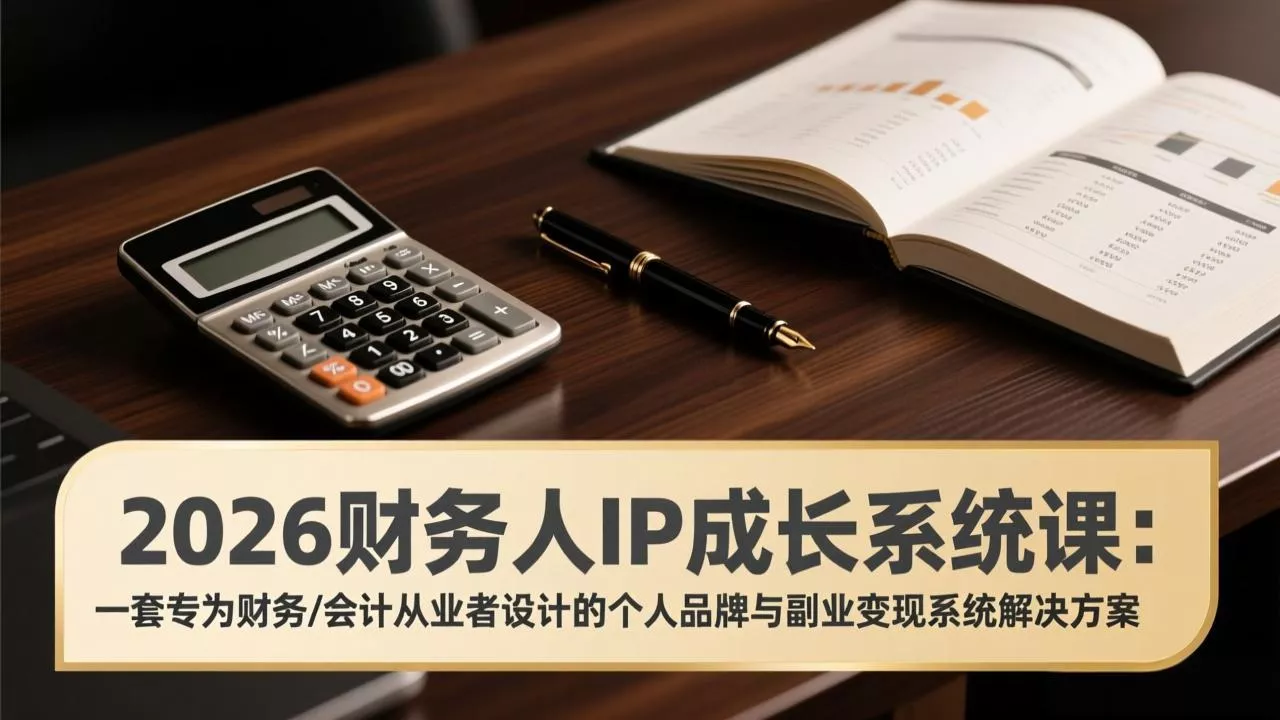 2026财务人IP成长系统课:一套专为财务/会计从业者设计的个人品牌与副业变现系统解决方案 2026财务人IP成长系统课:一套专为财务/会计从业者设计的个人品牌与副业变现系统解决方案