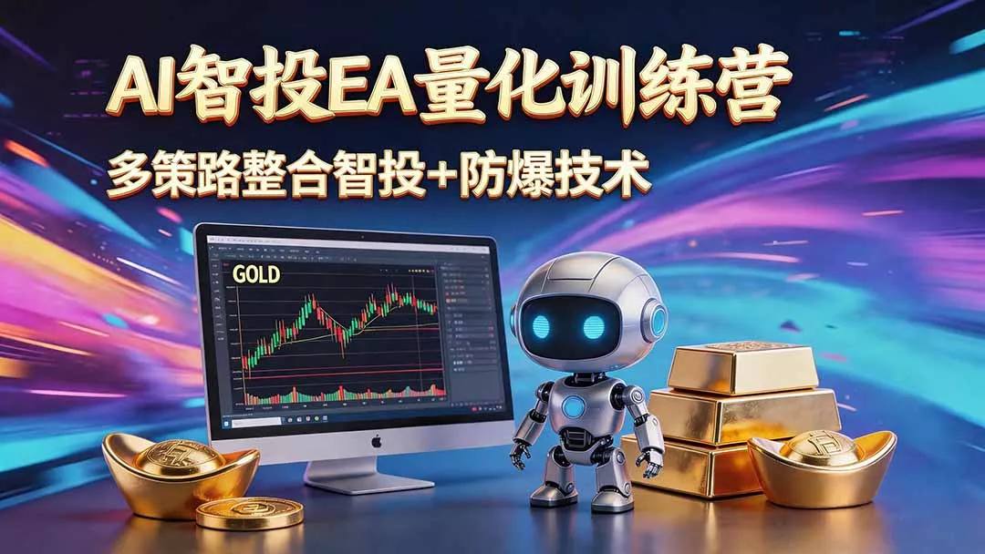 AI智投EA量化运营技术，自动化黄金操盘技术，小白也可以轻松上手日入1000+ - 轻创社