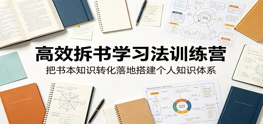 高效拆书学习法训练营，把书本知识转化落地搭建个人知识体系 - 轻创社