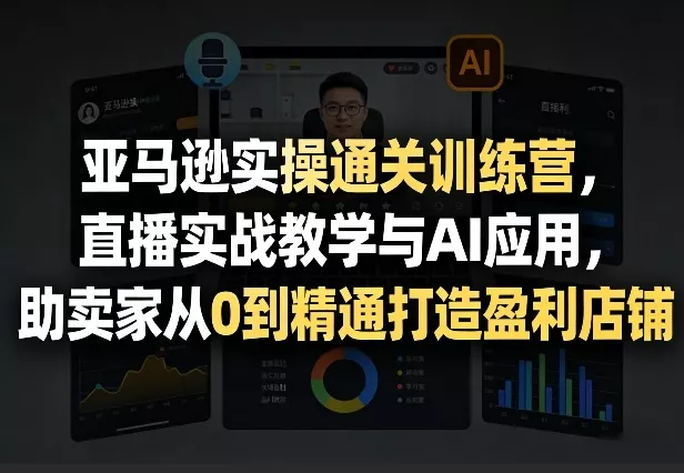 亚马逊实操通关训练营,直播实战教学与AI应用,助卖家从0到精通打造盈利店铺(更新6月18日) 亚马逊实操通关训练营,直播实战教学与AI应用,助卖家从0到精通打造盈利店铺(更新6月18日)