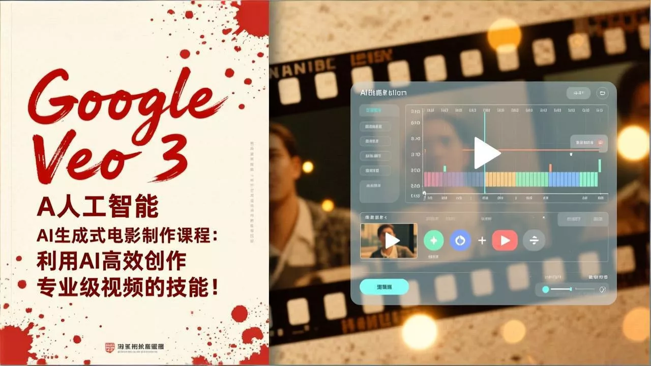 Google Veo 3人工智能AI生成式电影制作课程：利用AI高效创作专业级视频的技能！ - 轻创社