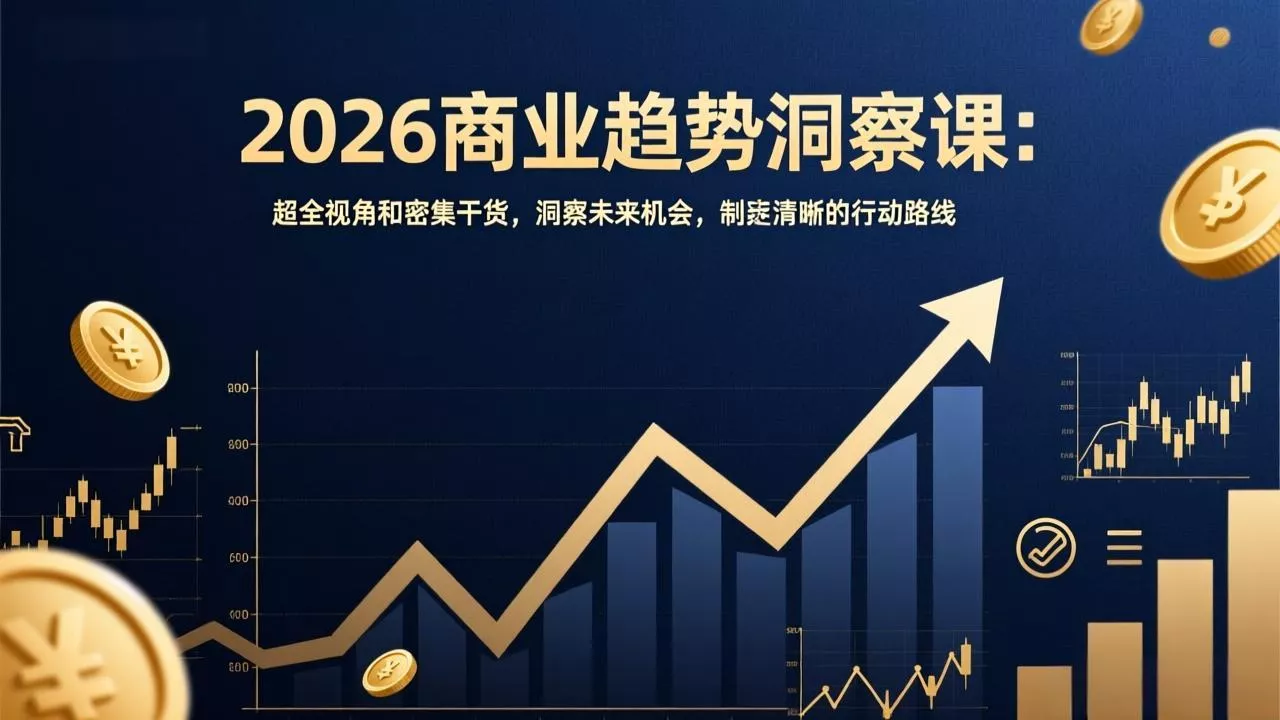 2026商业趋势洞察课：超全视角和密集干货，洞察未来机会，制定清晰的行动路线 - 轻创社