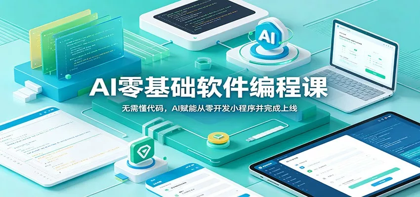 AI零基础软件编程课：无需懂代码，AI赋能从零开发小程序并完成上线 - 轻创社