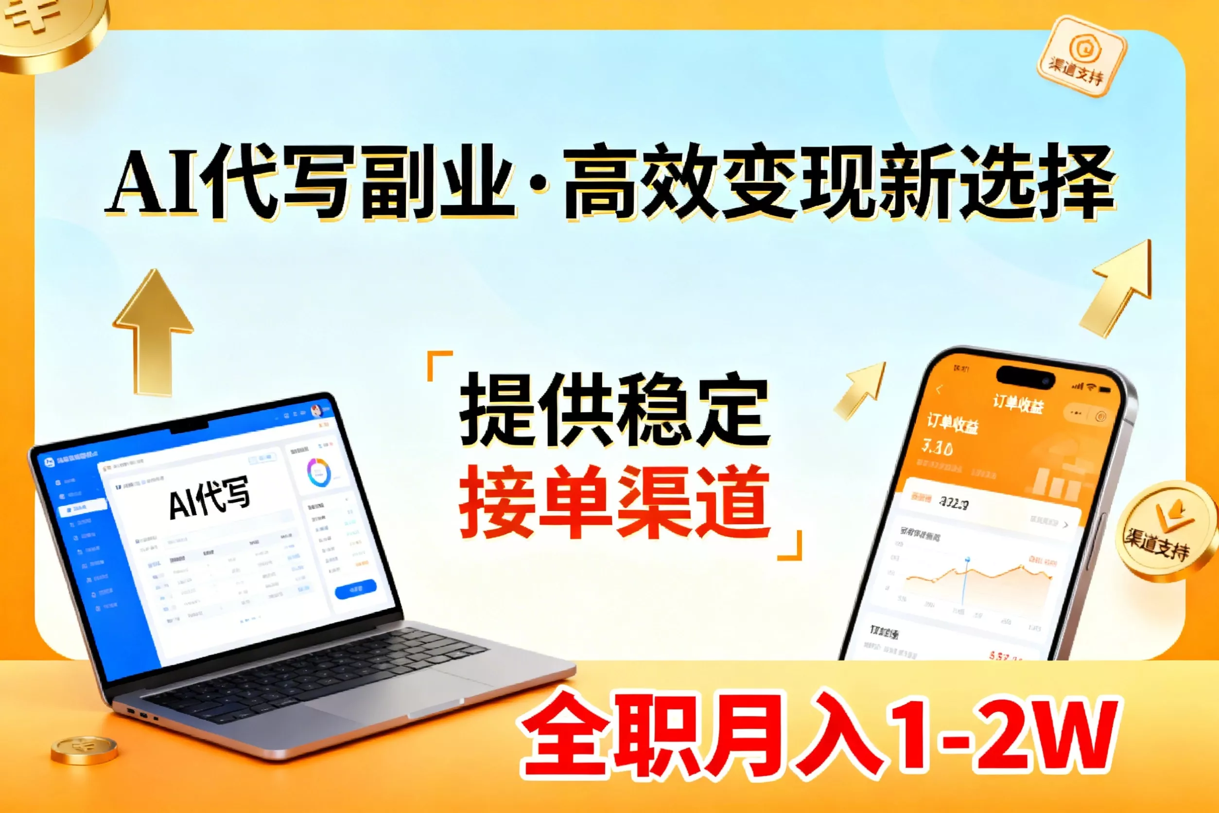 AI代写副业，高效变现，提供渠道，永不失业副业兼职 全职月入1-2W【SOP手册】 - 轻创社
